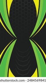 Geometrischer abstrakter Hintergrund des Rennstils. Sublimationsdruck Jersey Stoff Vorlage