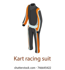 Racing Suit Icon. Isometric Illustration Of Racing Suit Vector Icon For Web