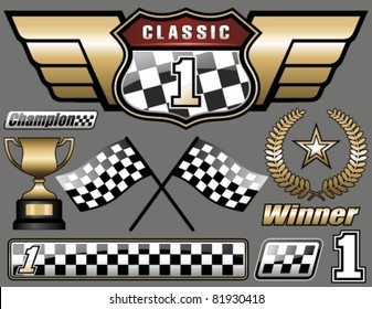 Racing symbols set.