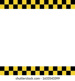 Racing taxi background. Cab background, Yellow and Black squares, vector Illustration 10 eps.