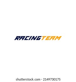 Racing Team Logo
simple and clean design