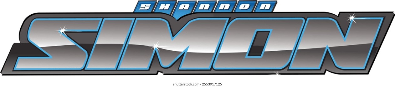 Racing Team Name Template Blue
