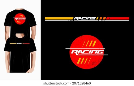 racing team ,  stylish typography slogan. Vector illustration for print tee shirt car, poster and more.