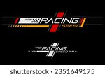 racing team trendy fashionable vector t-shirt and apparel design, typography, print, poster. Global swatches. 
