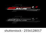 racing team trendy fashionable vector t-shirt and apparel design, typography, print, poster. Global swatches. 