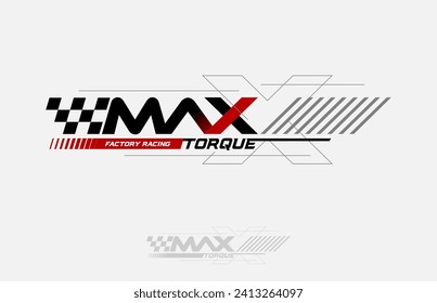 racing team trendy fashionable vector t-shirt and apparel design, typography, print, poster. Global swatches. 