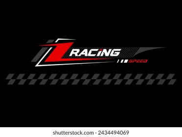 racing team trendy fashionable vector t-shirt and apparel design, typography, print, poster. Global swatches. 