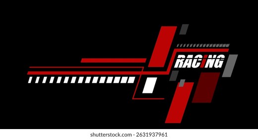 racing team trendy fashionable vector t-shirt and apparel design, typography, print, poster. Global swatches. 