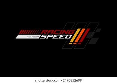 racing team vector for t-shirt and apparel design, typography, print, poster