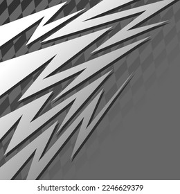 Racing themed background with arrow lightning pattern and checkered flag pattern and with some copy space area
