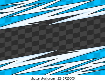 Racing themed background with sharp arrow pattern and checkered flag pattern