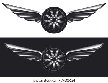 racing tires with glossy wings