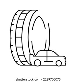 racing tires line icon vector. racing tires sign. isolated contour symbol black illustration