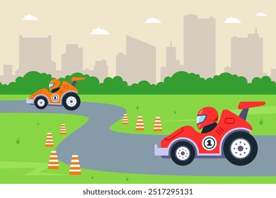 a racing track for automobiles. sports competitions.