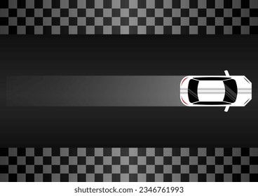 Racing track Background. Racing Checkered Flag. Car Racing Concept. Vector Illustration.