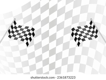 Racing track Background. Racing Checkered Flag. Car Racing Concept. Vector Illustration.	