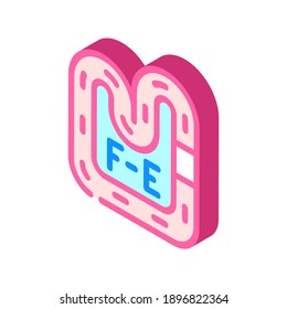 racing track for electric cars isometric icon vector. racing track for electric cars sign. isolated symbol illustration