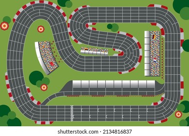 racing track for toy cars. you can compete with up to nine friends at the same time or have real mini racing competitions.