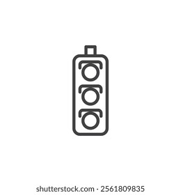 Racing Traffic Light line icon. linear style sign for mobile concept and web design. Traffic light outline vector icon. Start signal symbol, logo illustration. Vector graphics