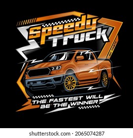 Racing Truck T-shirt, Automotive Car Template, Car T-shirt template