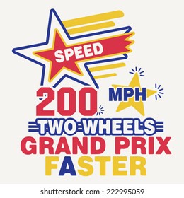 racing typography, t-shirt graphics, sport 