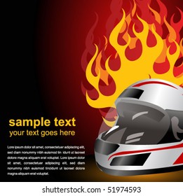 racing vector flame poster
