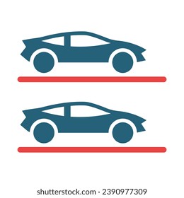 Racing Vector Glyph Two Color Icon For Personal And Commercial Use.
