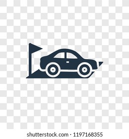 Racing vector icon isolated on transparent background, Racing transparency logo concept