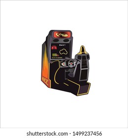 Racing video game console vector format