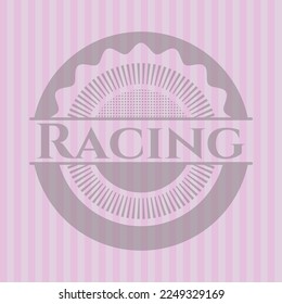 Racing vintage pink emblem. Amazing desing. 