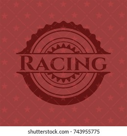 Racing vintage red emblem