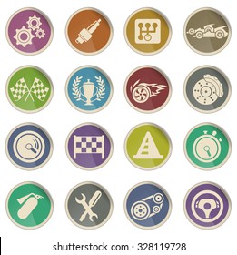 Racing web icons