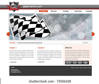 racing web template