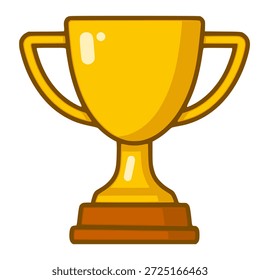 Rennsieger Trophäe Champion flache Farbe Vektor Illustration Template Design