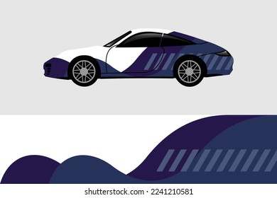 Racing Wrap Car Simple Design