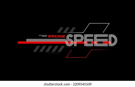  Racingspeed performance design for t shirt automotive vector illustration 