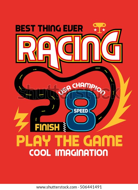 racing,t-shirt print poster\
vector