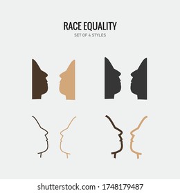 Racism Equality Vector Icon Say No To Racism