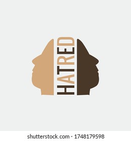 racism hatred vector icon say no to racism all lives matter