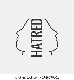 racism hatred vector icon say no to racism all lives matter