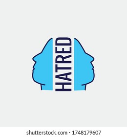 racism hatred vector icon say no to racism all lives matter