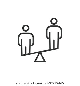 Racism, icon in line design. Racism, discrimination, equality, diversity, justice, tolerance, prejudice on white background vector. Racism editable stroke icon
