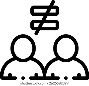 racism icon. Thin Linear Style Design Isolated On White Background