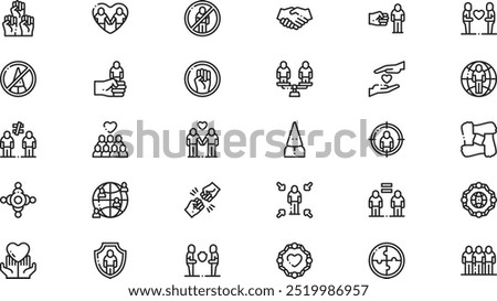 Racism icons High-Quality Vector Icons Collection with Editable Stroke. Ideal for Professional and Creative Projects.