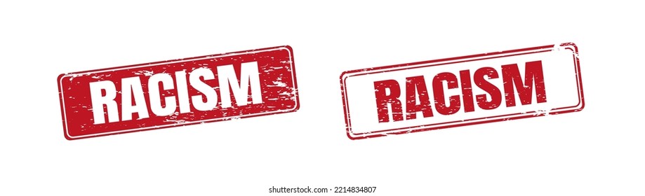 racism square stamp. racism grunge sign set