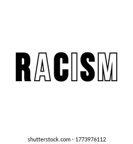 RACISM text design vector illustration