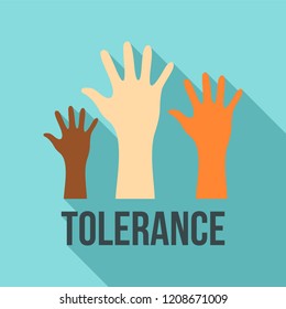 Racism tolerance logo. Flat illustration of racism tolerance vector logo for web design