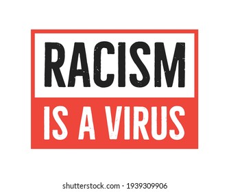 El Racismo Es Un Texto De Virus, Vector De Racismo, Fondo De Afiches De Ilustración