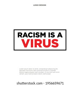 El Racismo Es Un Texto De Virus, Vector De Racismo, Fondo De Afiches De Ilustración