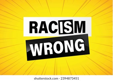 El racismo es un eslogan erróneo y encantador contra la discriminación. Islam Musulmana de la etnia nigerina moderna signo de detenerse el tipo de letra. Es bueno para la reserva de chatarra afiches textiles regalos juegos de orgullo.